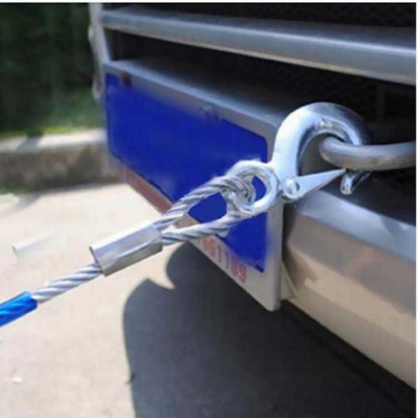 

ropes bars auto car vehicle boat wire tow rope emergency steel cable towing strap hauling pulling line with hook 5 ton 4m r230807