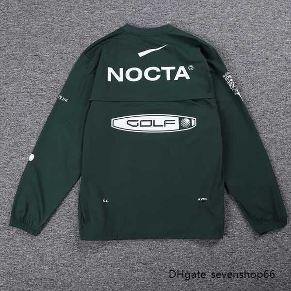 

2023 men's hoodies us version nocta golf co branded draw breathable quick drying leisure sports t-shirt long sleeve round neck summer w, Black
