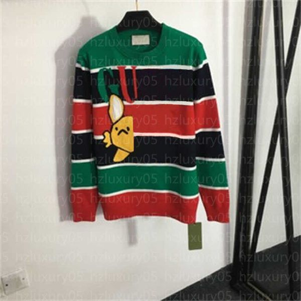 

sweater women knit sweaters designer striped pullover shirt pikachu letter clash stripe crew neck long sleeve pullovers knitwear designers w, White;black