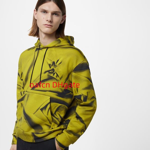 

23fw early autumn designer men's sweater men's long sleeve hooded pullover sweatshirt desert full screen printing hooded sweater h, Black