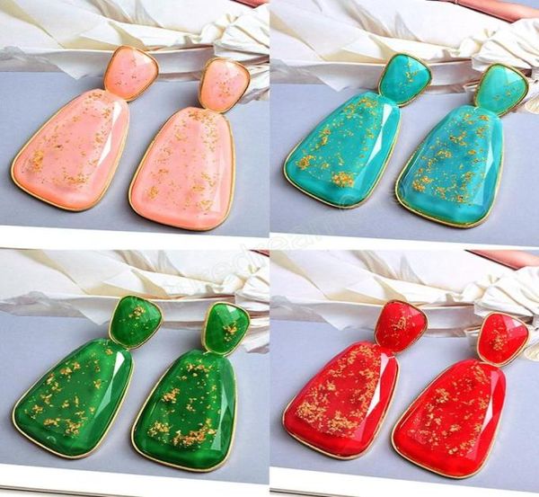 

vintage statement earring for women colorful cute resin geometric dangle drop earing brincos fashion jewelry gift5451845, Silver