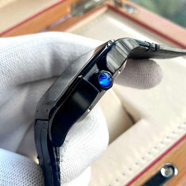 

desiger watch high qulity santos automatic movement watches p9zv sapphire mirror date uhr montre carter with box perfect gift prx relojo hom, Slivery;golden