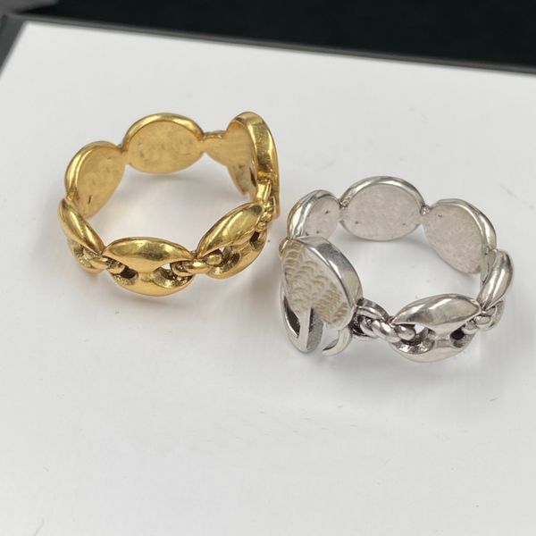 

fashion designer letter band rings bague for women lady party wedding lovers gift engagement jewelry with box cge1 --04, Golden;silver