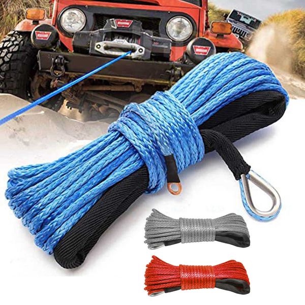 

ropes bars winch line cable rope winches towing hook ser rubber for atv suv truck accessories r230807