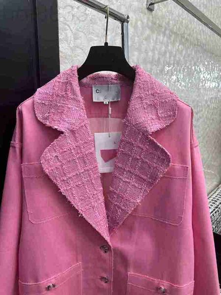 

women's jackets designer 2023 early autumn new western style, reduced age temperament, slim loose denim wool coat 64a7, Black;brown