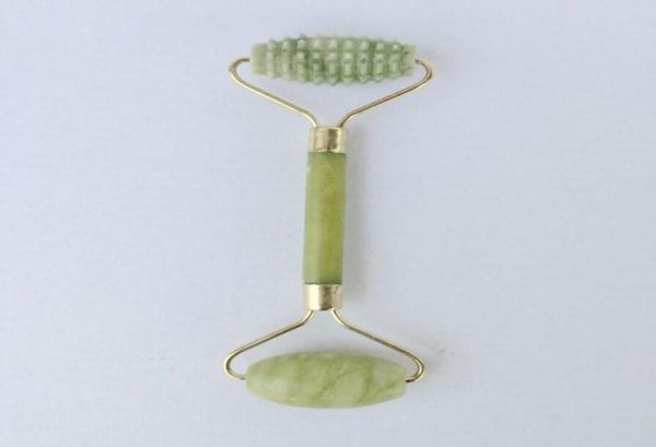 

pratical jade facial massage roller anti wrinkle healthy face body two head neck foot nature beauty tool face massager gift8533607