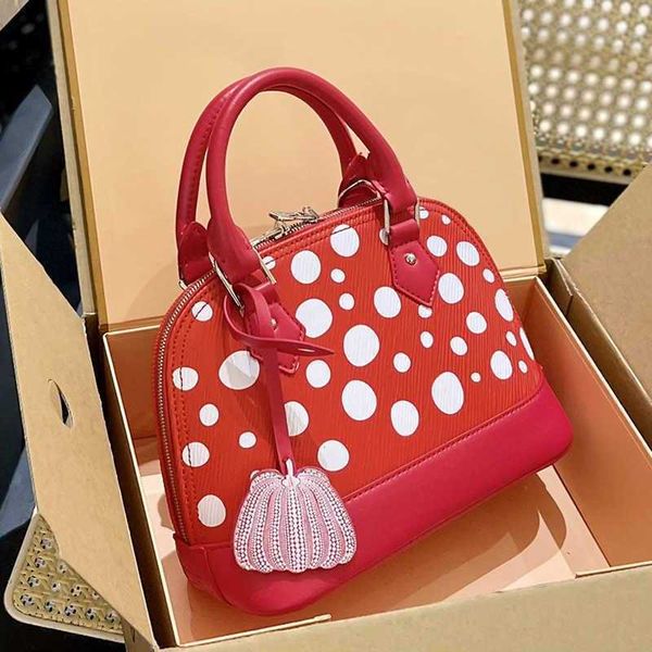 

l letter polka dot shell bag shoulder bags women seashell bag leather designer crossbody bags luxurys handbags designers tote womens fashion