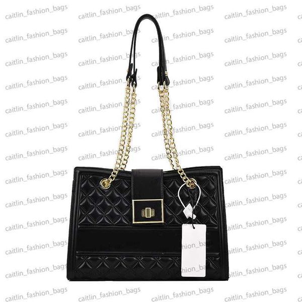 

small fragrant wind ring-grid chain women's bag large capacity tote bag single shoulder bag 2023 new fashion burst leather women's