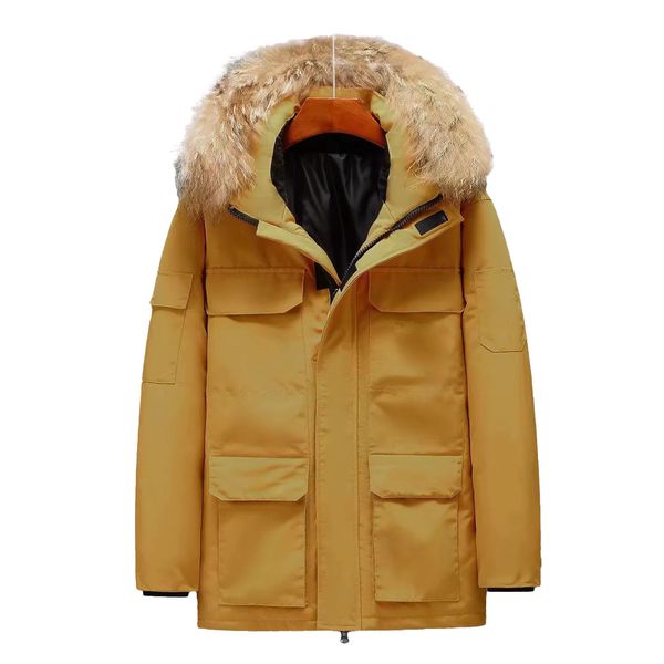 

2023 goose down jacket men's and women's coat mink fur collar couple coat winter fashion outdoor thickened warm custom designer cl, Black