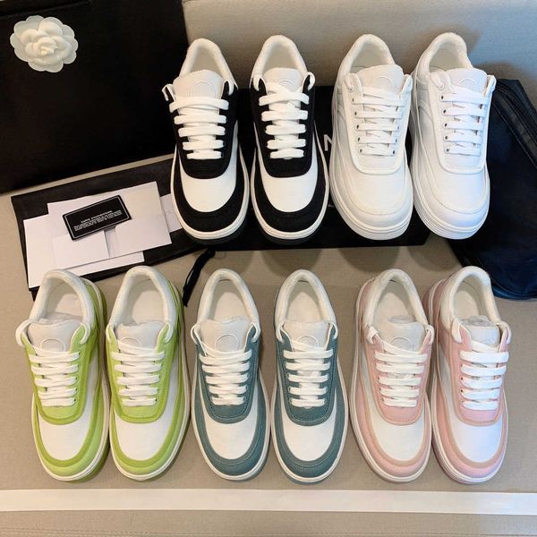 

casual shoes 2023 new style small fragrance black and white color matching giant panda board shoes women's thick canvas small white sho