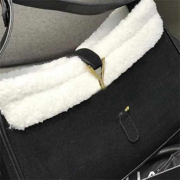 

unusual shopping bags ysbag frosted designer one shoulder handbag women winter plush tote bag handle crossbody purse 221008