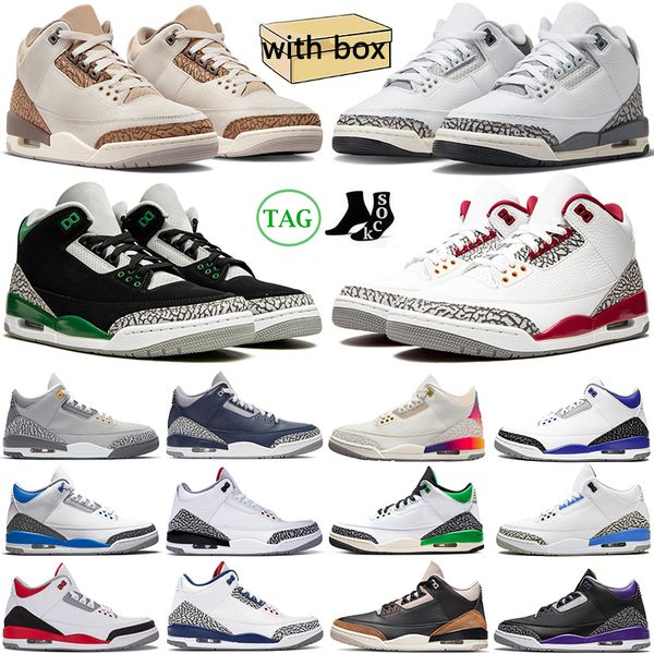 

jumpman 3 3s basketball shoes for men women sneaker palomino medellin sunset cardinal red cement black blue cement mens womens outdoor sport, White;red
