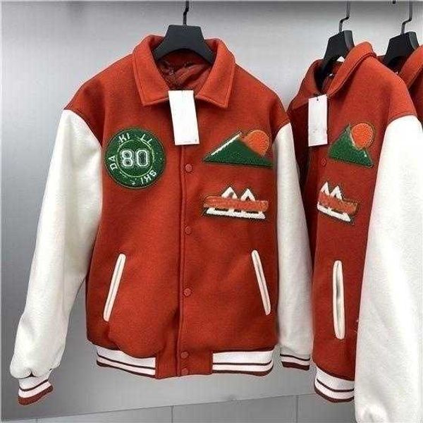 

men's jacket designer coat autumn /winter new wear american vintage baseball uniform pilot jacket fashion woolen top, Black;brown