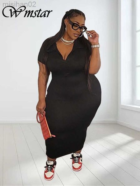 

basic casual dresses wmstar plus size dresses for women new in summer clothing solid v neck bodycon casual stretch maxi dress wholesale drop, Black;gray