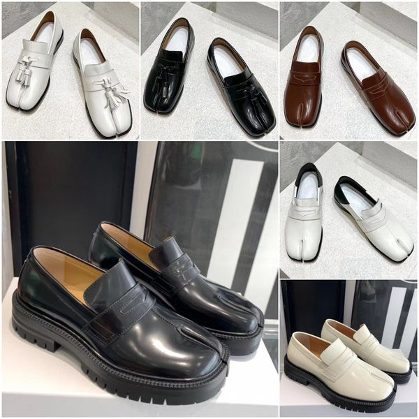 

tabi loafers shoes designer men womnen tabi split toe sandal nude shoes luxury fashion outdoors leisure tabi babouches size 35-45 tabi derbi, Black