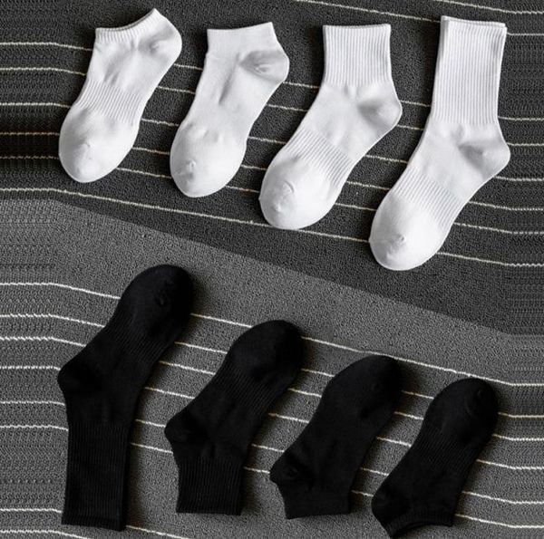 

men women cotton socks black white casual sport sock breathable gift for love couple whole 9765537