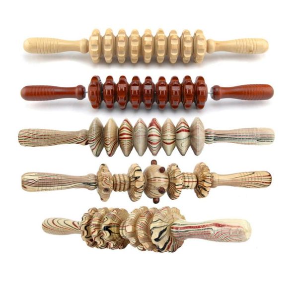 

roller wood massage stick for back leg neck foot full body massager trigger point recovery tool gym sports muscle relax device7746475