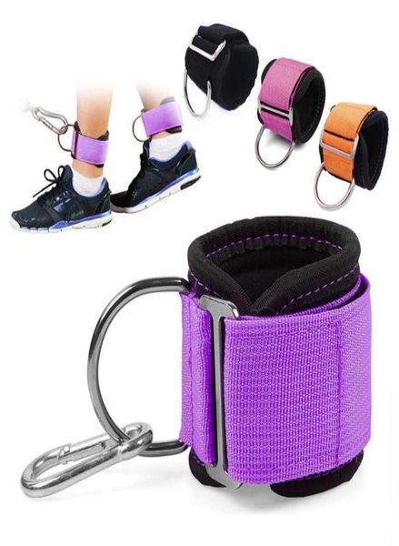 

whole 2pcs home gym fitness adjustable ankle strap dring attachment for cable machine equipment accessories support4499908, Blue;black