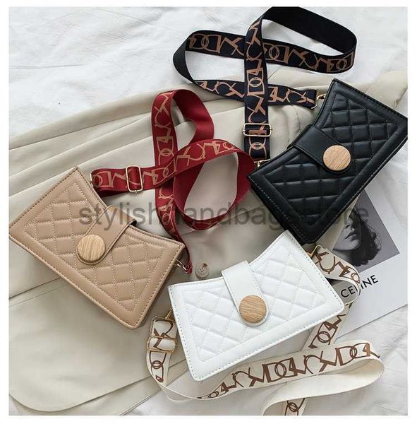 

shoulder women's 2023 summer new lingge embroidery wide strap underarm handheld one oblique straddle bagstylishhandbagsstore