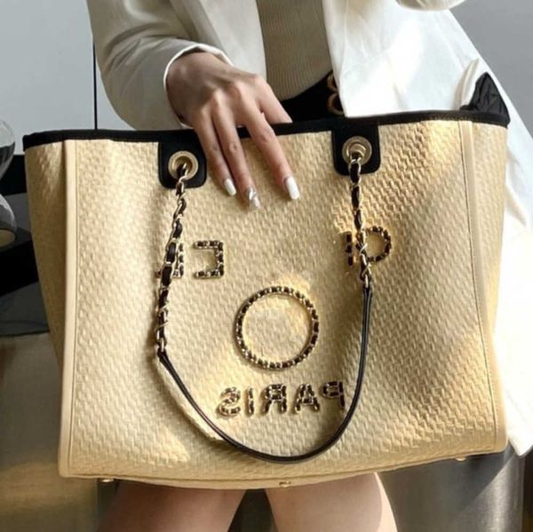 

classics women's luxury beach bag brand ch women evening handbag fashion designers backpack knitting female large capacity handbags met