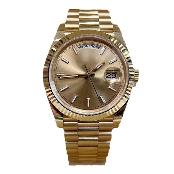 

casual fashion watches movement mens watch gold watchs with 36mm 41mm stainless steel waterproof chronograph 2813 movement luminous sapphire, Slivery;brown