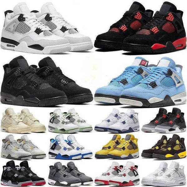 

jumpman 4 2023 basketball shoes mens womens bred 4s unc black cat university blue the cactus white grey women pure royalty men sport sneaker