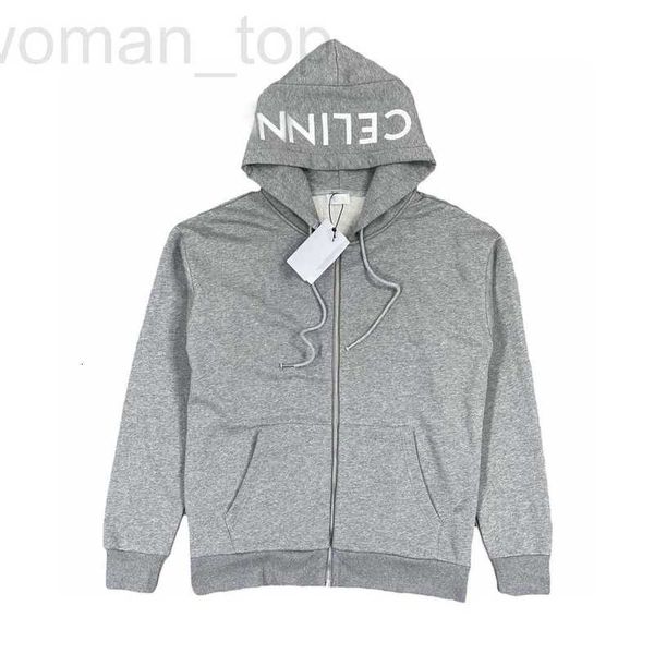 

men's hoodies & sweatshirts designer 22ss c family high-quality autumn and winter new alphabet casual versatile zipper sweater coat for, Black