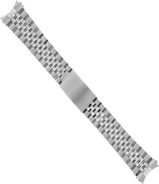 

watch bands 19mm jubilee band bracelet compatible with air king 1500 5500 heavy stainless2998464, Black;brown