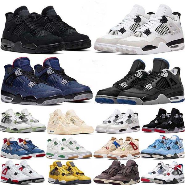 

jumpman 4s basketball shoes black cat military navy bred unc leather university blue metallic purple oreo increase wear resistant men women