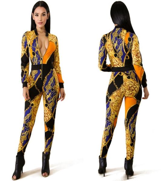 

hisimple 2019 new arrive quality print jumpsuit full sleeve long jumpsuit novelty bodycon jumpsuit4377328, Black;white