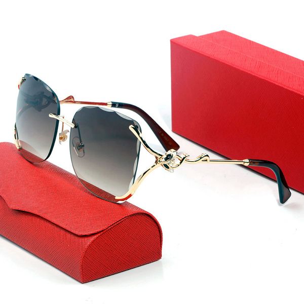 

fashion designer sunglasses woman mens glasses rimless black oversized polarized uv protection man eyewear luxury brand vintage fox c decor, White;black