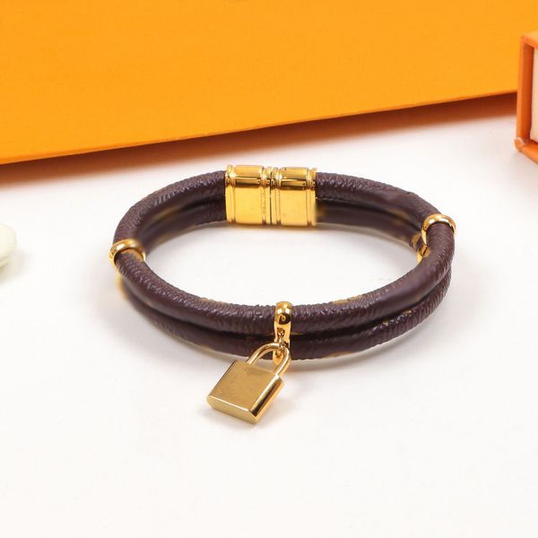 

designer bracelets fashion long gold cuff lock pendant for men and women titanium steel bracelet, White
