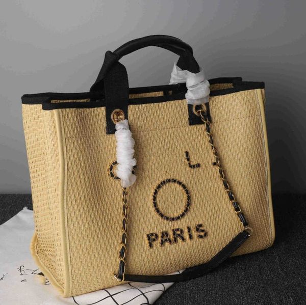 

luxury classics women's beach bag brand ch women evening handbag fashion designers backpack knitting female large capacity handbags met, Black;red