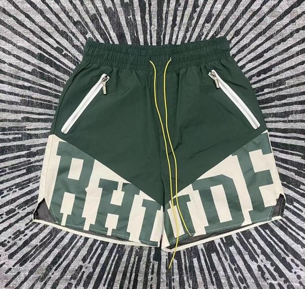 

real pics 2022 mesh sportswear pattern stitching printing casual high street shorts jogging pant2277482
