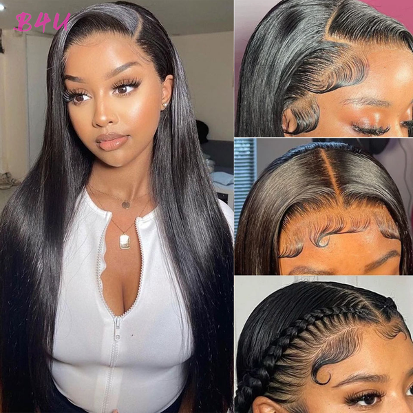 

straight lace frontal wig 13x4 lace front human hair wigs 13x6 transparent 4x4 hd lace closure wig 30 32 inch for black women