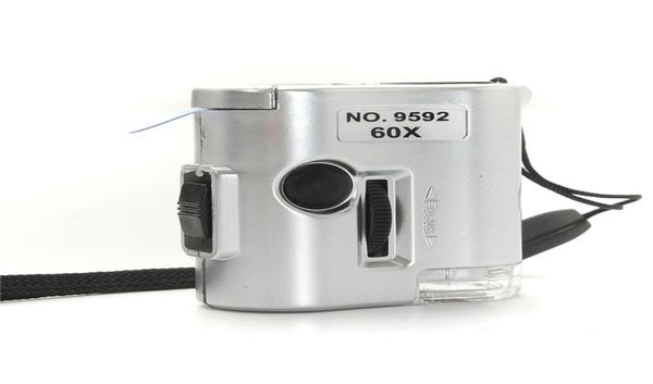 

mini 60x microscope illuminated magnifier glass jeweler loupe lens with led uv light watch repair tool6755176