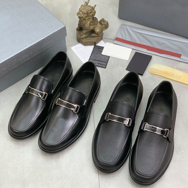

leather casual slip on flats men luxury designer dress shoes factory luxurious wedding party formal shoes comfortable slip on party fashion, Black