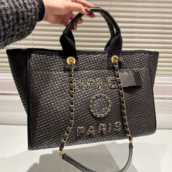 

classics luxury women's beach bag brand ch women evening handbag fashion designers backpack knitting female large capacity handbags met