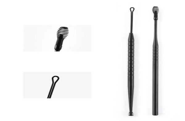 

nail art kits 5pcs ear scoop doubleheaded rotating doubleend pick spoon clean tool cleaner for adults black3993481