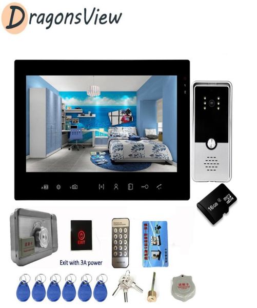 

dragonsview 7 inch video door phone doorbell intercom system 1000tvl home visual intercom night vision with motion detection8256605