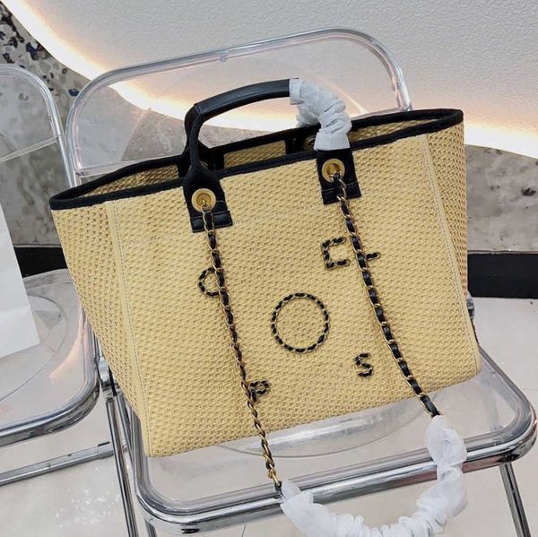 

classics luxury women's beach bag brand ch women evening handbag fashion designers backpack knitting female large capacity handbags met