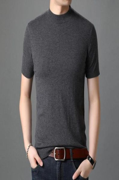 

men039s sweaters man pure wool sweater short sleeve cashmere jumper male 100 merino t shirts solid color knit pullovers6058354186179, White;black