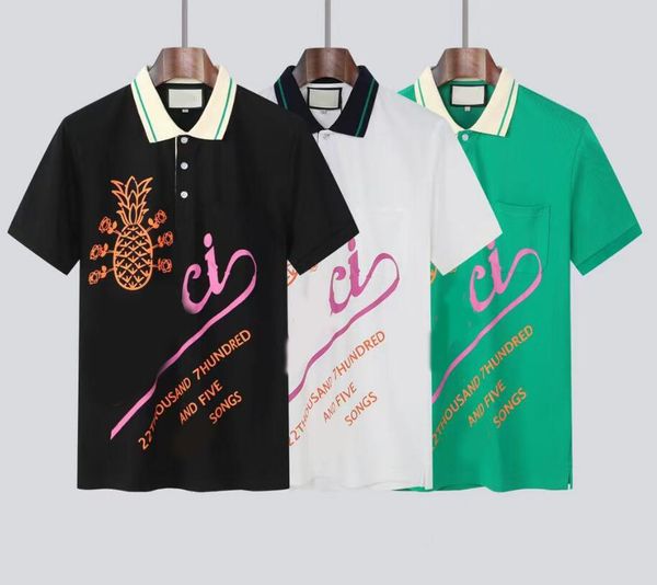 

summer new presbyterian printed men's polo shirt pocket casual short-sleeved t-shirt, White;black