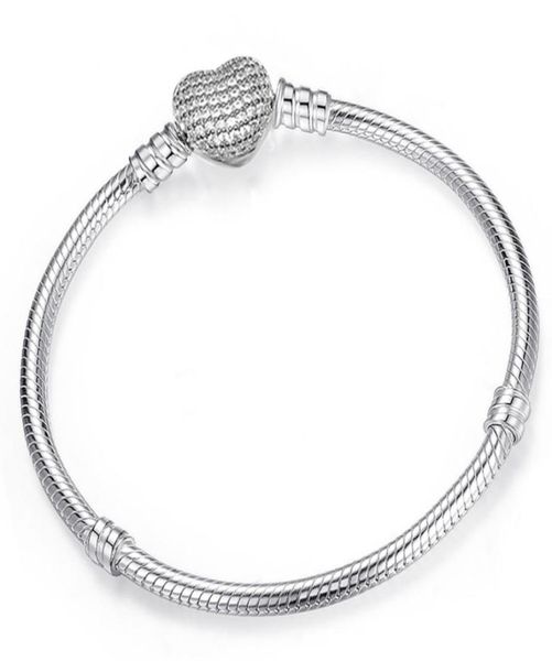 

strands 925 sterling silver heartshaped talisman bracelet fits women039s accessories with basic jewelry5614574, Black