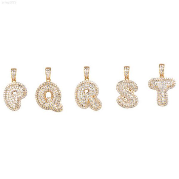 

stylish large 14k gold initial abcedfghijklmnopqrstuvwxyz letters zircon chain hip hop pendant women diamond initial necklace, Silver