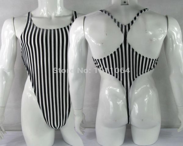 

mens bodysuit thong leotard cotton poly spandex high cut racer back g628cb9715392, Black;brown