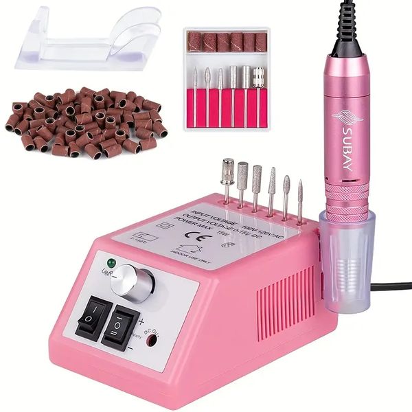 

professional nail drill machine - 30000 rpm efile electric nail filer kit - 6pcs drill bits & 106pcs sanding bands - perfect for acrylic gel