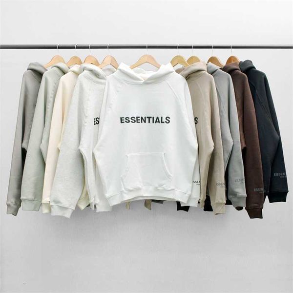 

tested esential double thread stereoscopic silicone letter sweater drop shoulder plush couple loose hoodie, Black