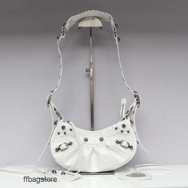 

bag neocagole lacquer cagole girl cool bags evening 23 summer designer leather motorcycle women's le 3-in-1 rivet underarm pleated cres