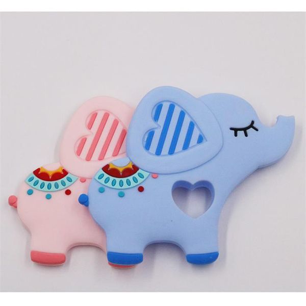 

food grade silicone teethers diy animal elephant baby teether infant baby silicone charms kids teething zz